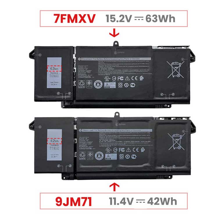 DELL 7FMXV Batterie