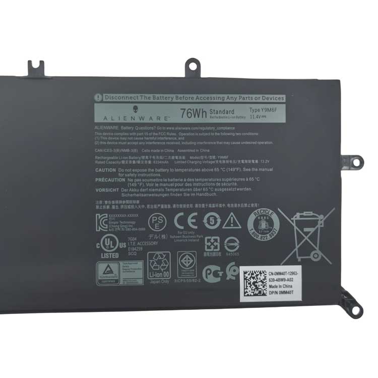 DELL Y9M6F Batterie