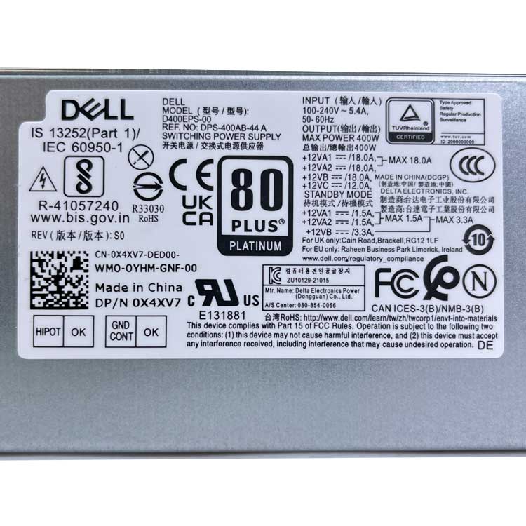 DELL XYD3F Alimentation